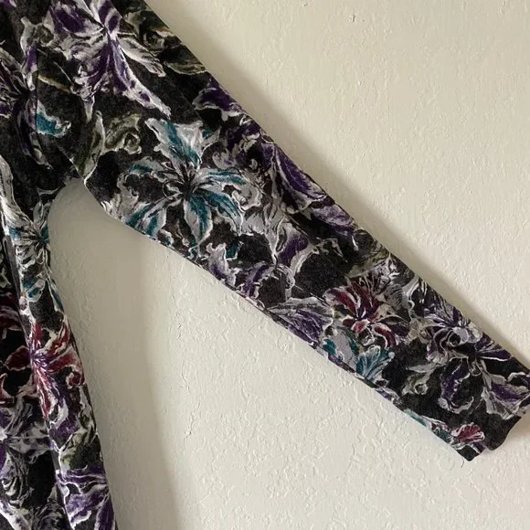 J Jill Womens Shirt Dress Floral Casual Petite Size PS Long Sleeves Boatneck - Picture 5 of 11